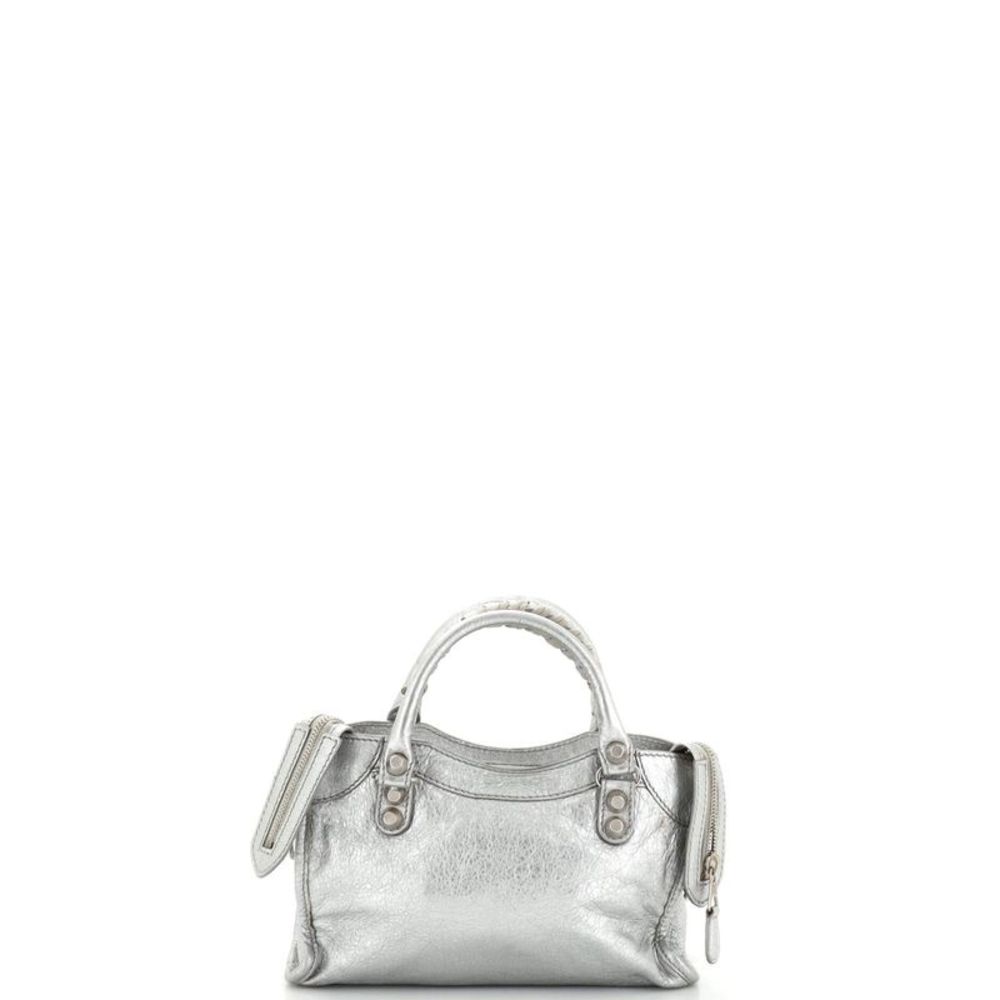 Balenciaga City Classic Studs Bag Leather Mini Silver - Picture 4 of 10